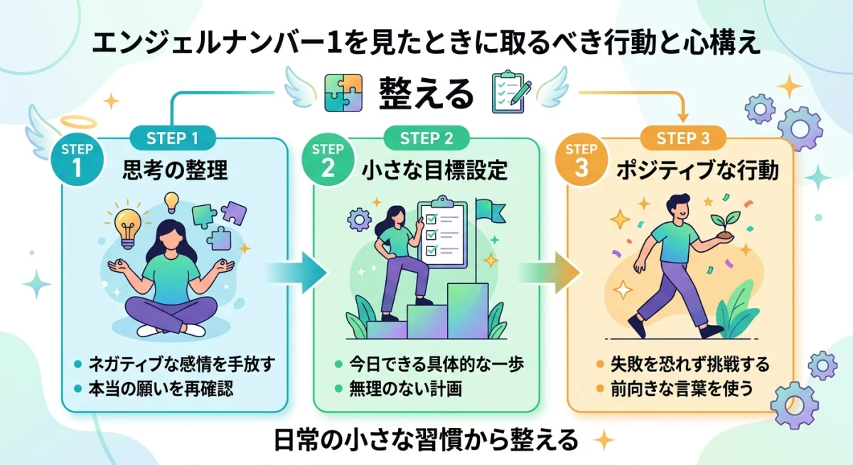 エンジェルナンバー1を見た際に行うべき日常の行動