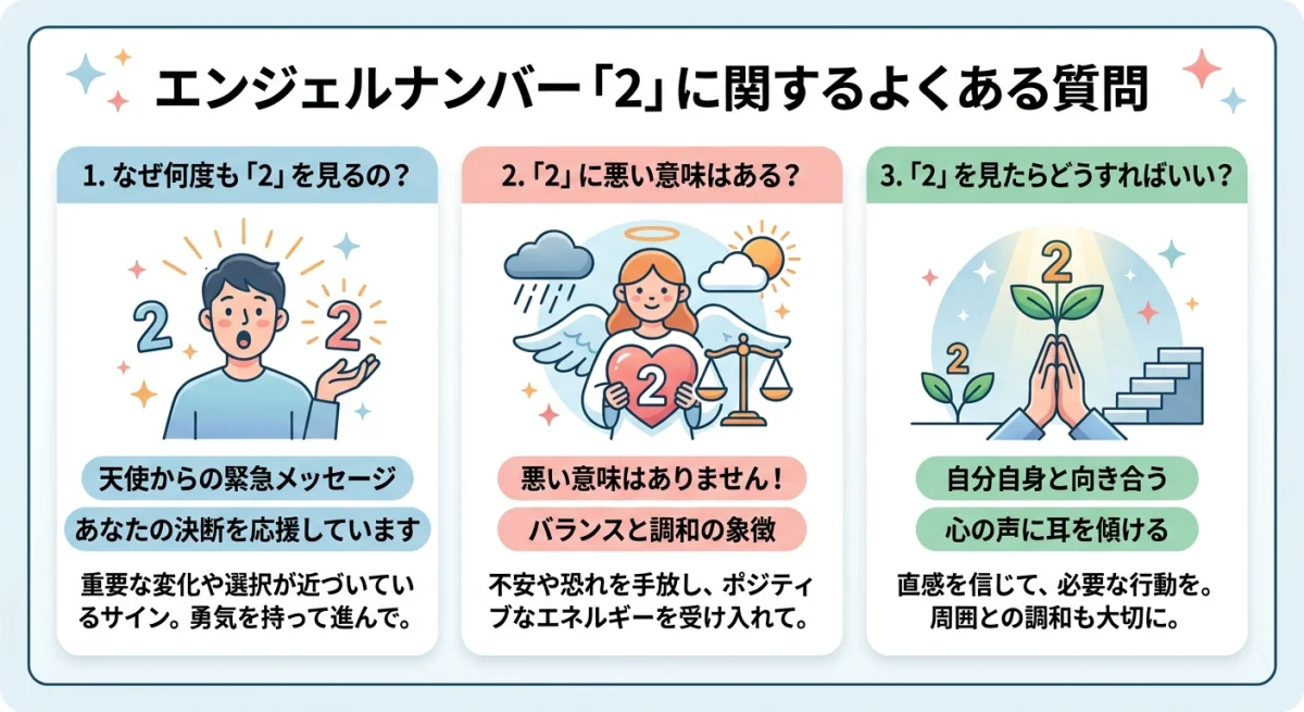 エンジェルナンバー2に関するよくある質問と回答