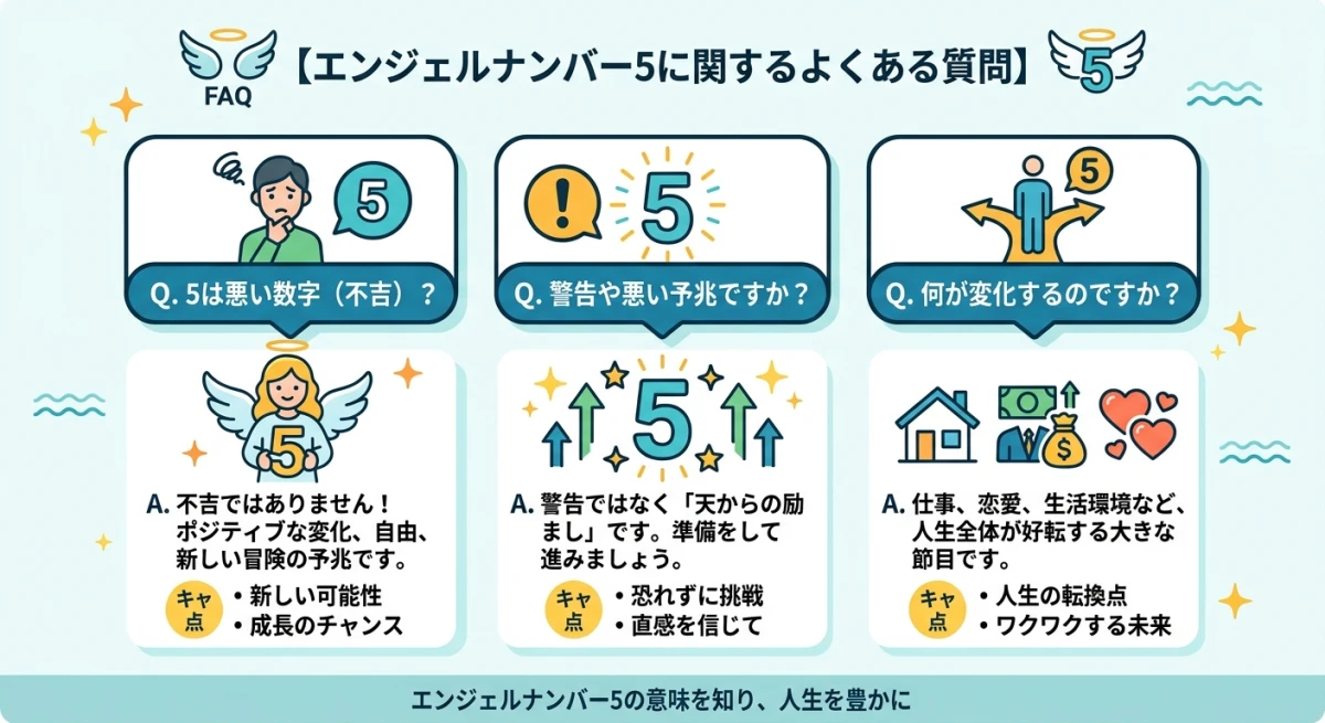 エンジェルナンバー5に関するよくある質問と回答
