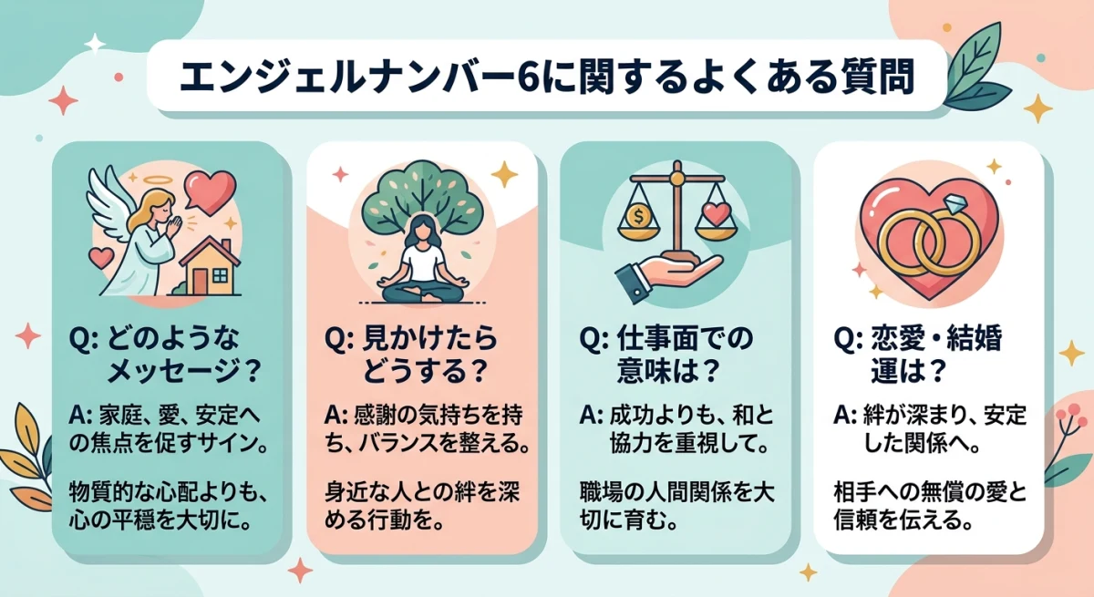 エンジェルナンバー6に関する疑問を解決するQ&Aまとめ