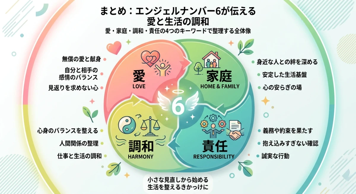 エンジェルナンバー6が伝える愛と生活の調和