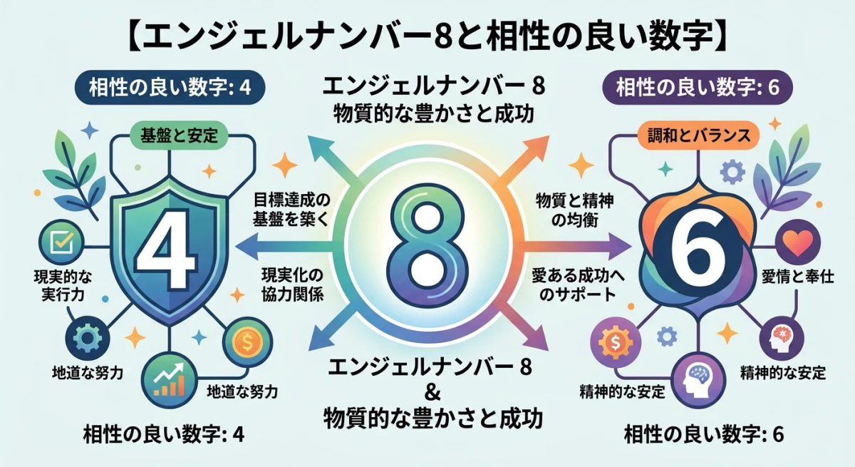 数字の8と相性が良い4と6のエネルギー