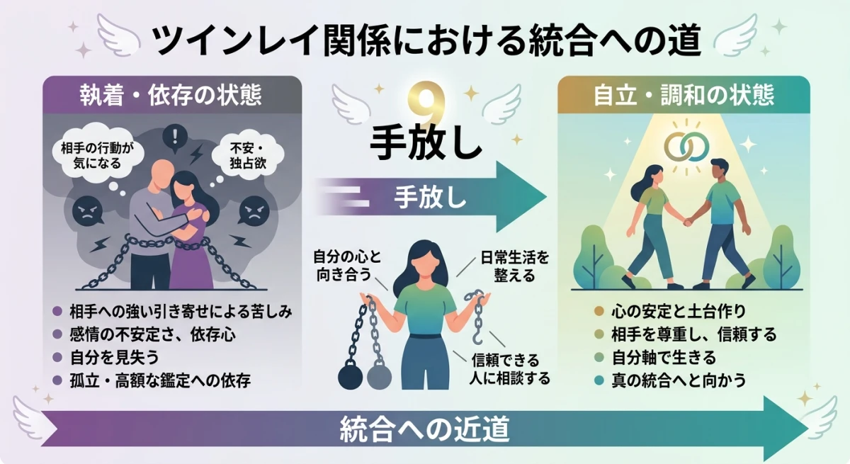 執着を手放すことでツインレイとの統合へ向かう
